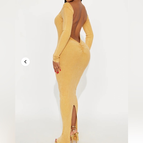 Fashion Nova Dresses & Skirts - Fashion Nova Golden Long Sleeve Dress